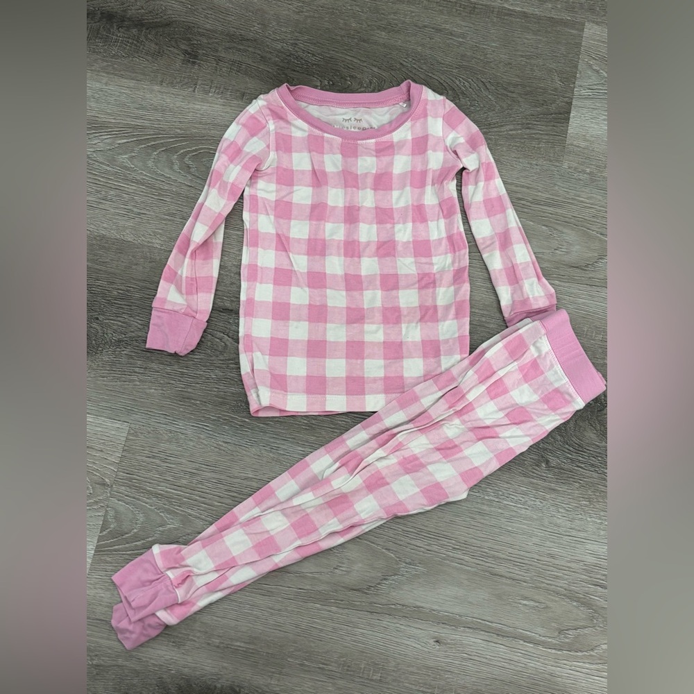 Little Sleepies Pink Gingham long sleeve two piece 18-24 months